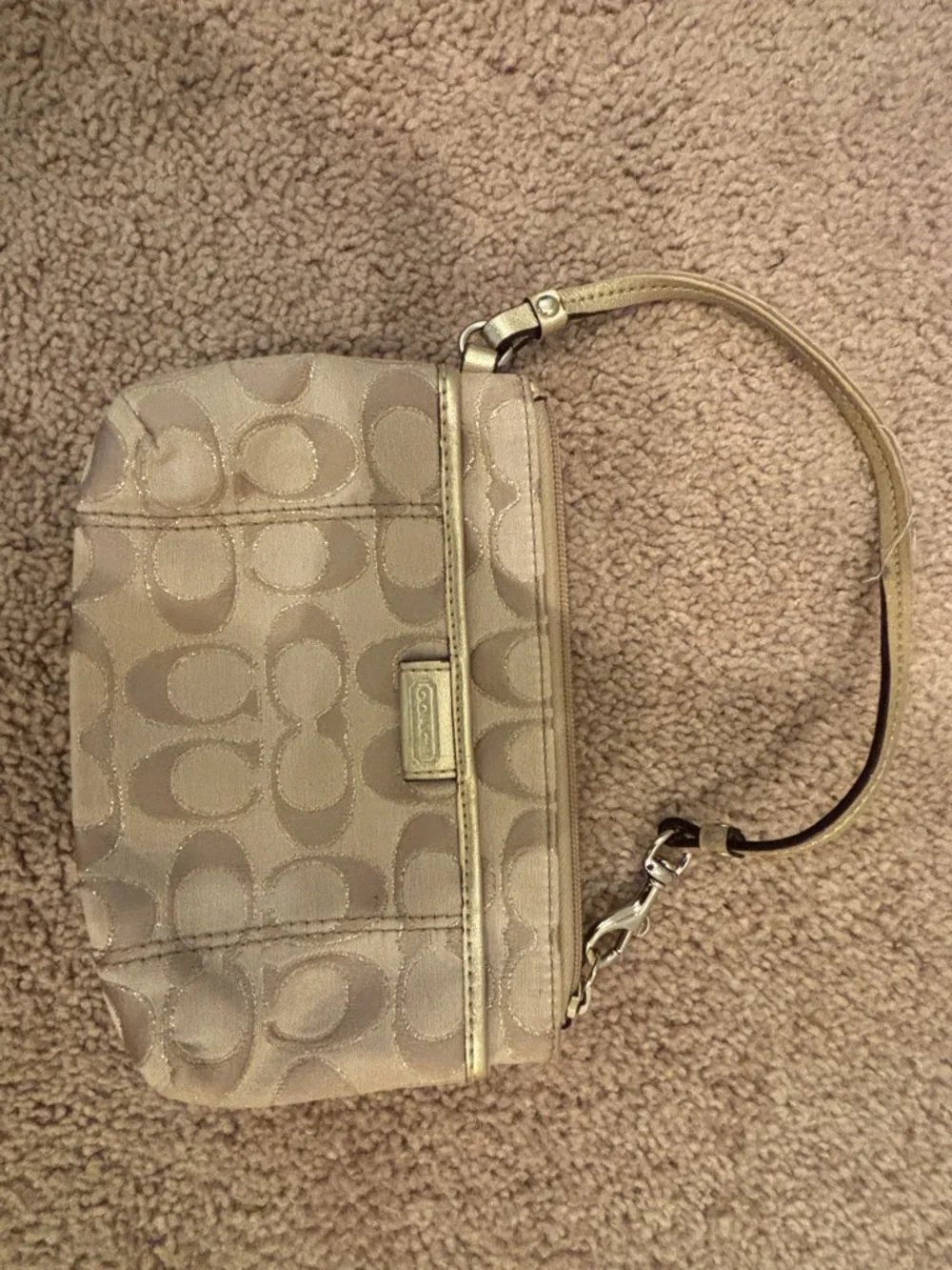 Coach 2 wristlets in Gold & Black Signature Jacquard - Picture 1 of 2